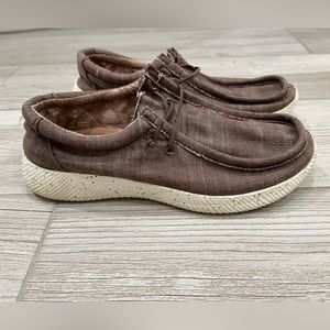 Crevo Boys Canvas Slip On Shoes Brown Size 5